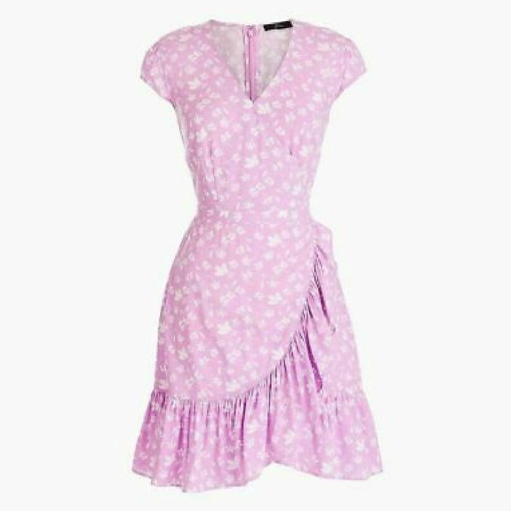 Faux-wrap Floral Dress